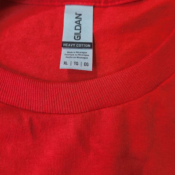 Gildan - 100% Cotton Long Sleeve T-Shirt. 5400 - Red G540 XL - Picture 3 of 4